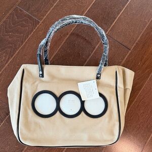 Red envelope photo collage tote